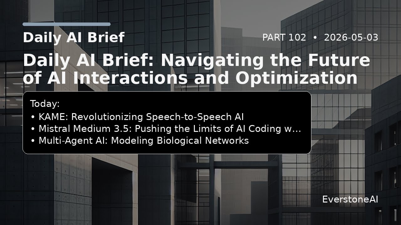 AI Roundup: Speech Synthesis Advances, Mistral’s Coding Leap, and Multi-Agent Biology