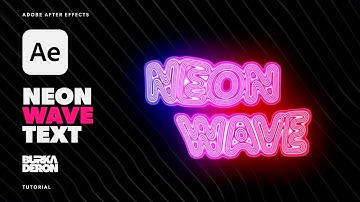 Neon Wave Text Effect Tutorial in Adobe After Effects No Plugins