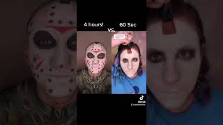 Jason Voorhees | 60 Second Face paint vs 4 Hours shorts