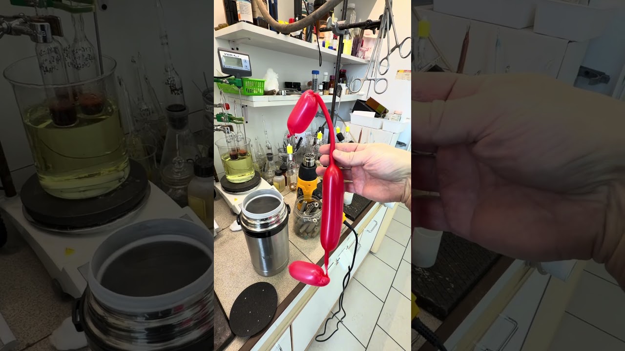 Конденсация воздуха в жидком азоте 