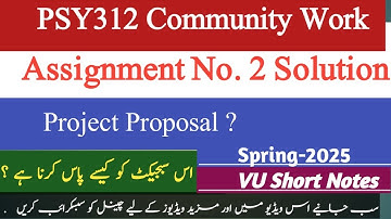 Psy312 Assignment 1 Solution Spring 2025 || PSY 312 Community Work solution || How to pass psy312