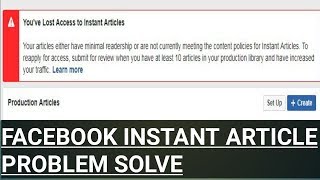 {HIndi} Minimal readership facebook instant article problem solve
