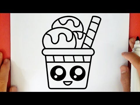 COMO DESENHAR UM SORVETE DE PANDA KAWAII - COMO DESENHAR UM PICOLÉ