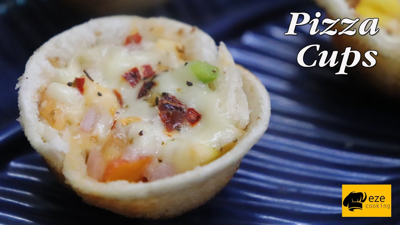 Bread pizza cups recipe || No Oven Cheese pizza cups recipe || Party and kids snacks recipe