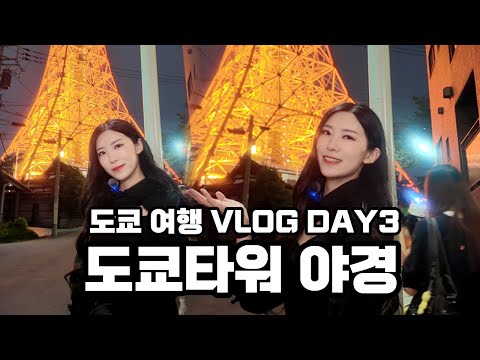 도쿄 vlog 3일차 스가모 전통시장 디즈니샵 도코타워 야경 스팟꿀팁 tokyo trip tokyo tower night view