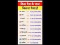 🔴 किस देश के पास कितना पैसा है 🚨() आप जाने अपने परिवार को भी जनाए() #live #shorts#gk