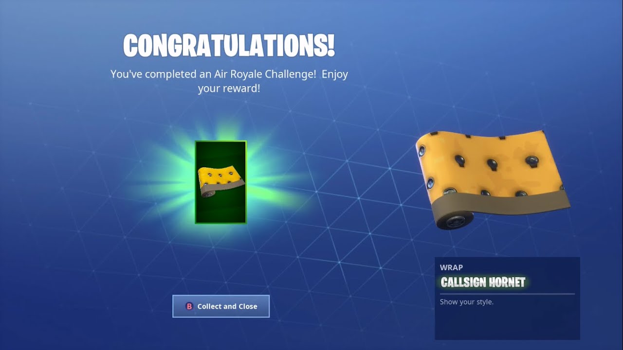 Free Callsign Hornet Wrap Reward Fortnite Air Royale Challenges - free callsign hornet wrap reward fortnite air royale challenges