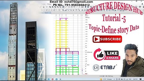 # Etabs tutorial series-5- Define story data like height, number of story in Etabs etc.