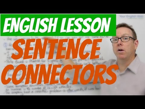 English lesson - Sentence connectors - conectores en inglés