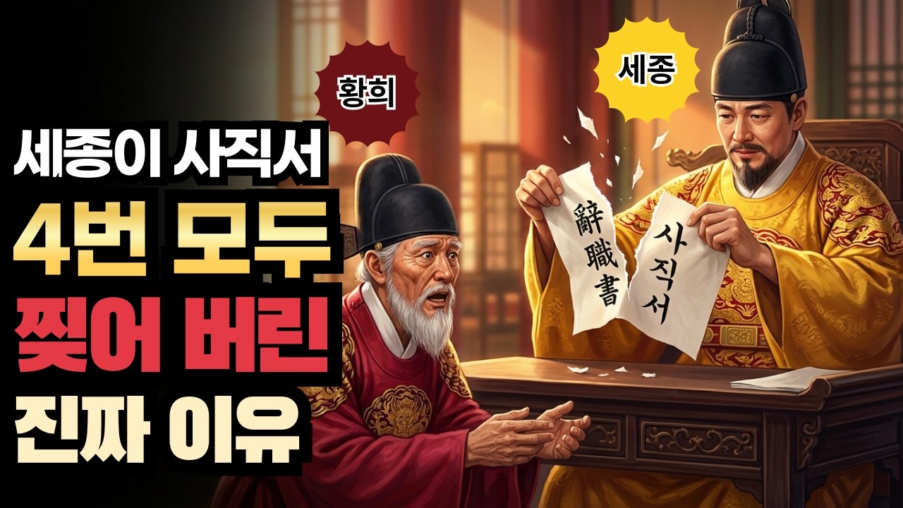 세종은 황희정승을 손절하지 않았다,87세 노정승의 4번 사직서를 모두 찢어버린 왕의 진짜 속사정 | 세종대왕 황희정승 조선 정승 ...