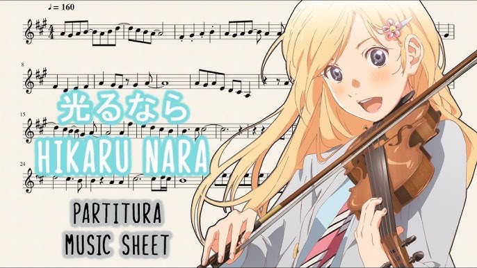 Free Sheet] Hikaru Nara [光るなら] Violin Cover With Easy Sheet Music - Goose  House 