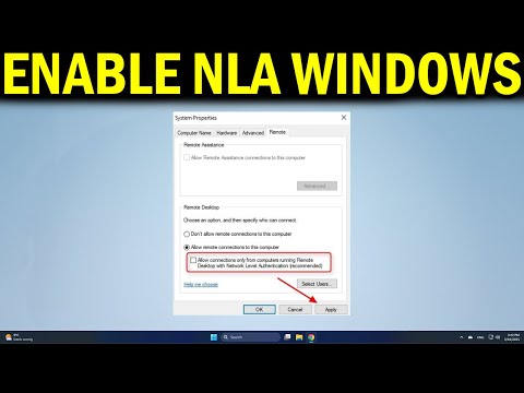 How To Enable Network Level Authentication In Windows 11 or 10 - Quick Fix