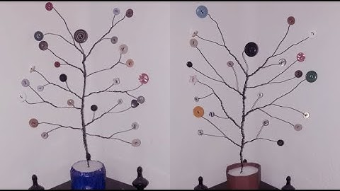 Wire Button Tree/Button Craft/Handmade craft idea