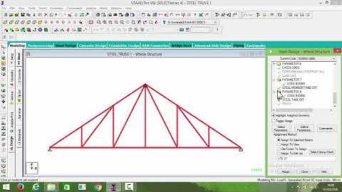 STAADPRO VIDEO 6 Analysis and design of the steel truss