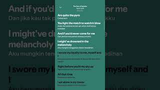 Download Lagu Lirik terjemahan The Fate Of Ophelia - Taylor Swift #taylorswift #thefateofophelia #swifties #song MP3