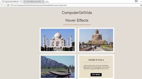 Hover Effect With CSS3 in Hindi Part 5