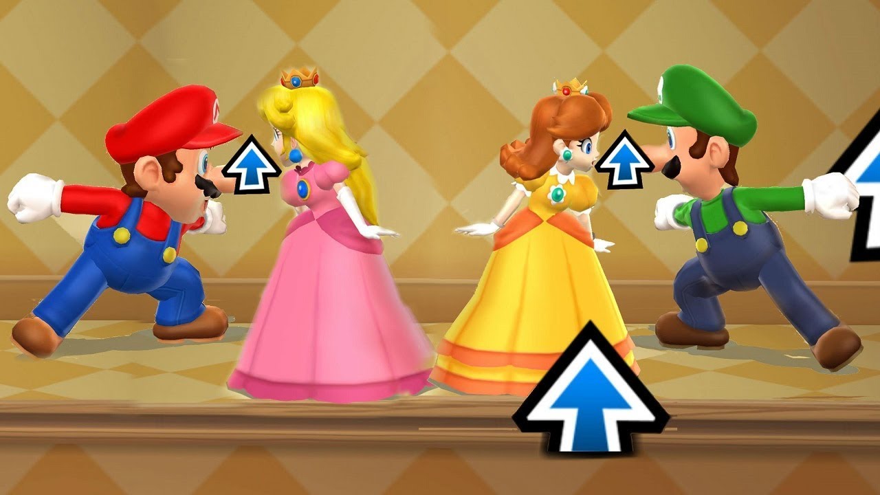 Mario Party 9 - Don't Look and Other Minigames Step It Up (Mario vs Rival)| Cartoons Mee