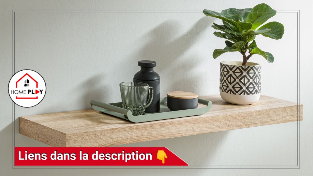 Étagère Flottante Murale En Bois Sculpté Fleurs - Style Vintage - Fabriquée En Inde
