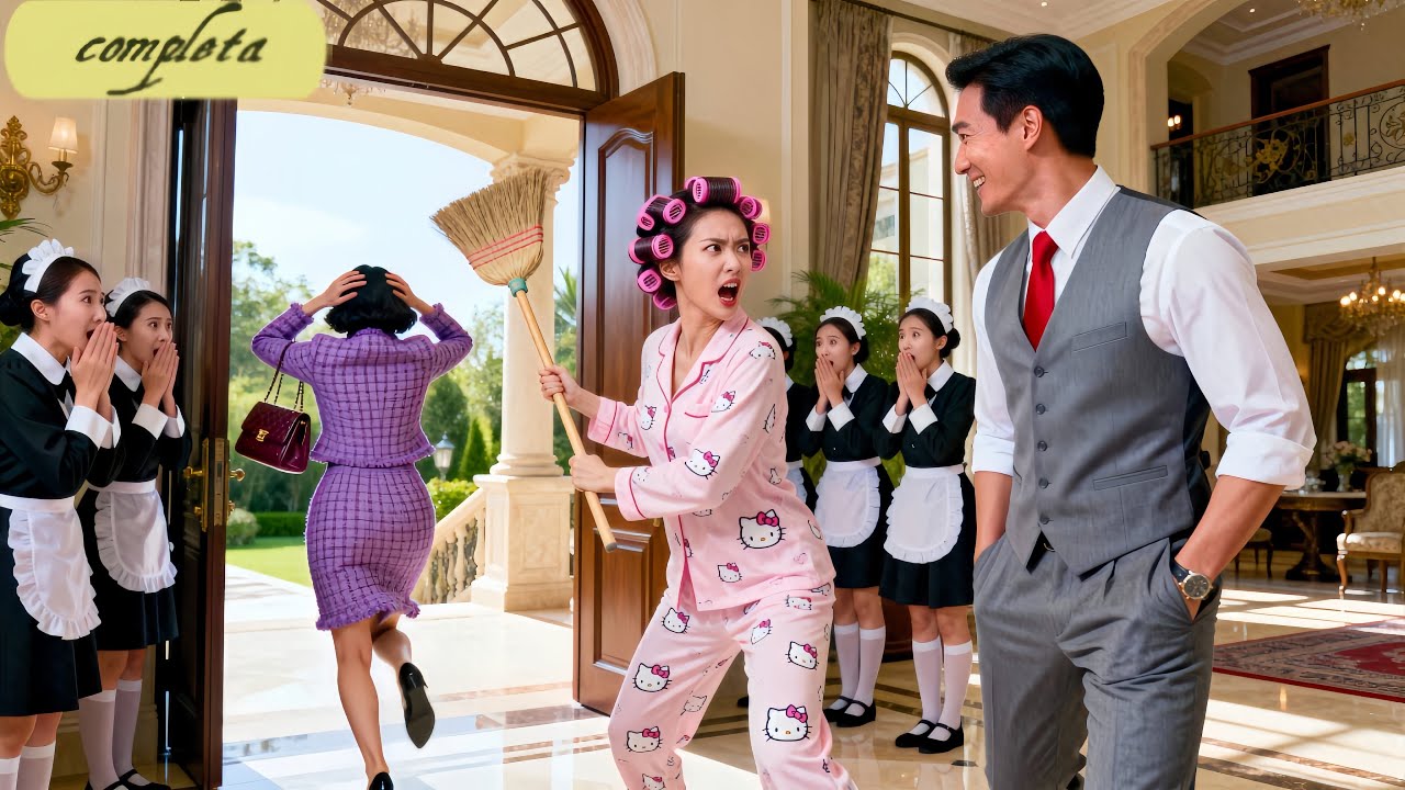 CEO odia esposa débil,pero tras amnesia,ahuyenta a los acosadores con una escoba.Él queda enamorado!