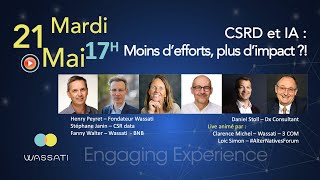 Live Wassati IA au service de la CSRD. Moins d’efforts, plus d’impact ?!