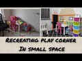 Diy play corner in small spacekids toy arrangementfun corner