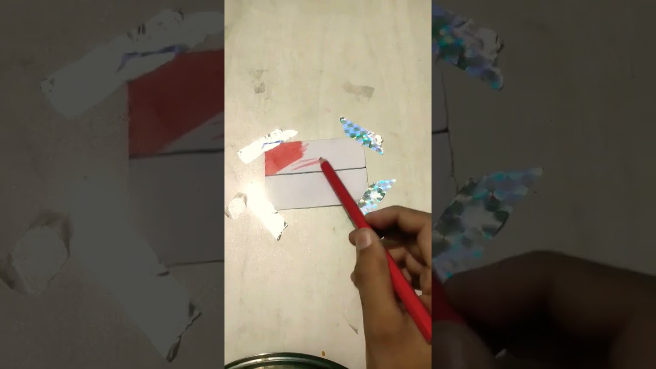 how to draw indonesia flag