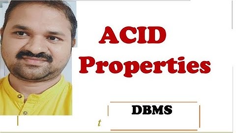 ACID-eigenschappen van een transactie || Databasebeheersysteem || DBMS