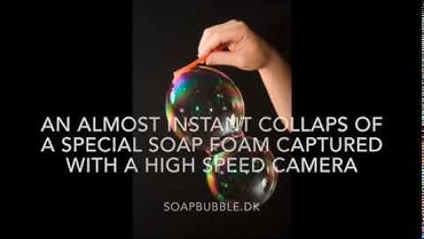 Collapsing soap foam in slow motion