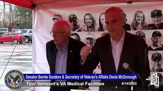 Sen. Bernie Sanders & Secretary of Veterans Affairs Denis McDonough Visit Local VA Facilities