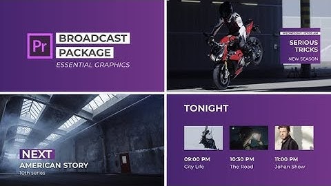 Broadcast Pack for Premiere Pro | Essential Graphics | Mogrt