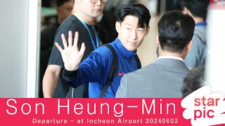 손흥민 '멋진 출국인사' [STARPIC] / Son Heung-Min Departure - at Incheon Airport 20240602