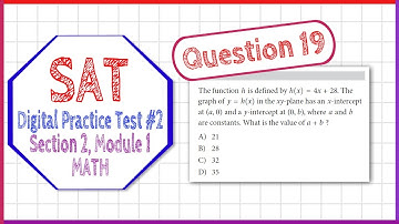 Question 19 from SAT Digital Practice Test 2, Section 2, Module 1 (MATH)