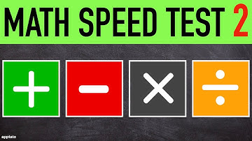 Math Speed Test #2 - 20 Math Problems Addition Subtraction Multiplication Division Mental Math Drill