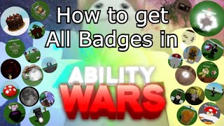 How to get All Badges in Ability Wars | Roblox