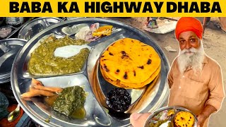 Punjab Famous BABA KA DHABA || Sarson ka SAAG, Makki ki Roti UNLIMITED 😮 || Street Food India