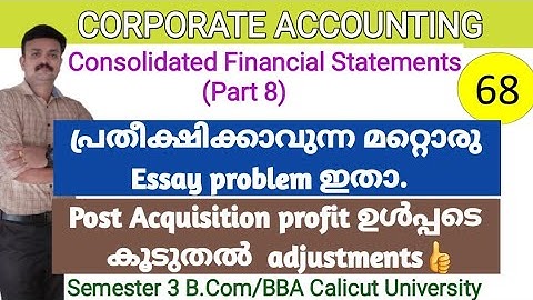 Consolidated Balance sheet Preparation/Holding company accounts/ Essay problem 2