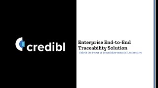 AI-Powered Supply Chain Traceability Solution by Credibl