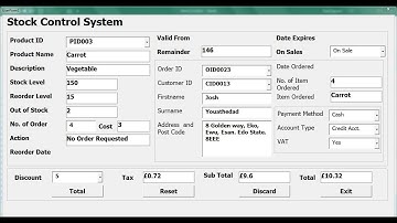 Overview of How to Create Stock Control  System in Excel Using VBA