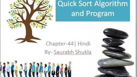 Chapter 44 Quick Sort Algorithm and Program Hindi