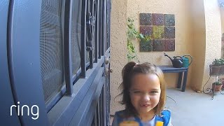 Little Girl Practices Her Girl Scout Cookie Sales Pitch Via Ring Video Doorbell Pro | Ring TV