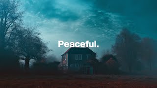 Peaceful // Sounds of dark misty forest with ambient music