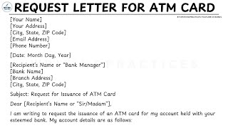 [LETTER TEMPLATE] How To Write A Request Letter for ATM Card Step by Step Guide | Writing Practices