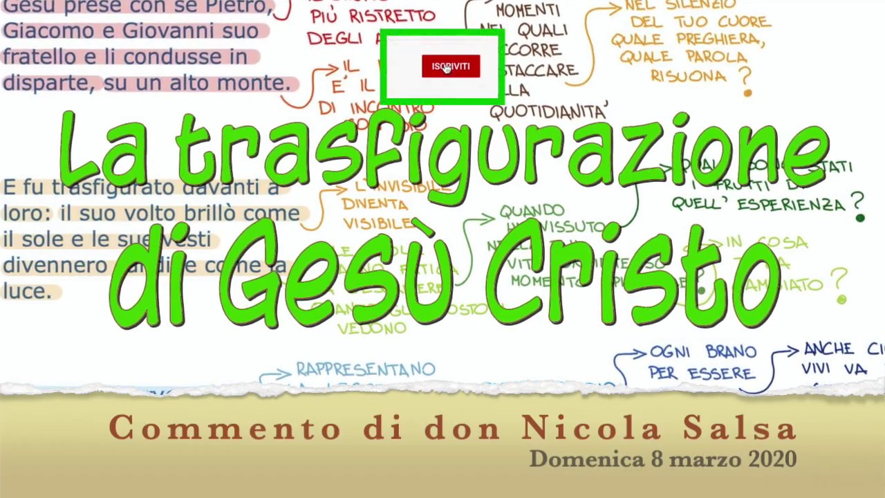 La trasfigurazione di Gesù Cristo (Mt 17,1-9) - YouTube