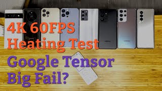 Pixel 6 Pro vs iPhone 13 Pro Max vs Galaxy S21 Ultra 4k60FPS Recording Test, Tensor Fails?