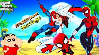 SPIDERMAN get MARRY with SPIDER-GIRL in GTA 5 ! Part-3 || SPIDER MAN Wedding