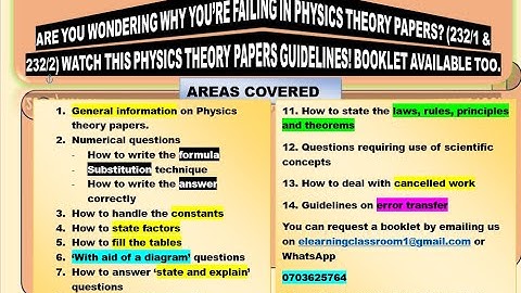 KCSE Physics Paper 1 and Paper 2 GUIDELINES | How to answer KCSE Physics THEORY Papers?
