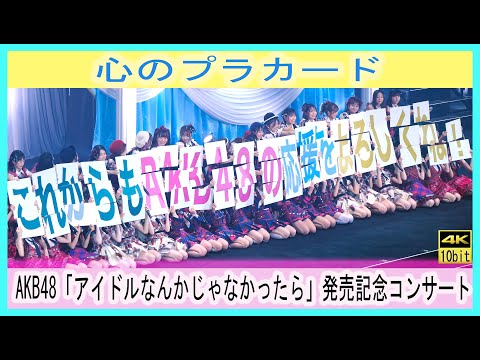 心のプラカード　AKB48 62ndシングル「アイドルなんかじゃなかったら」発売記念コンサート 〜古参も新規も大集合！なんでもありのAKBでっせスペシャル〜　日本武道館（東京都）2023年10月20日