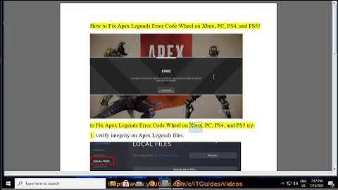 Fix Apex Legends Error Code Wheel on Xbox/Windows/PS4/PS5