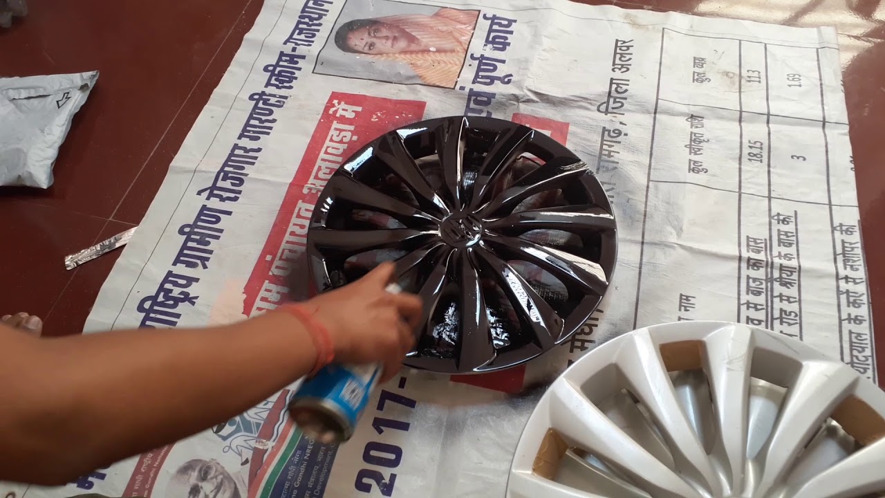 Spraying my cover wheel 🚙🚙 YouTube