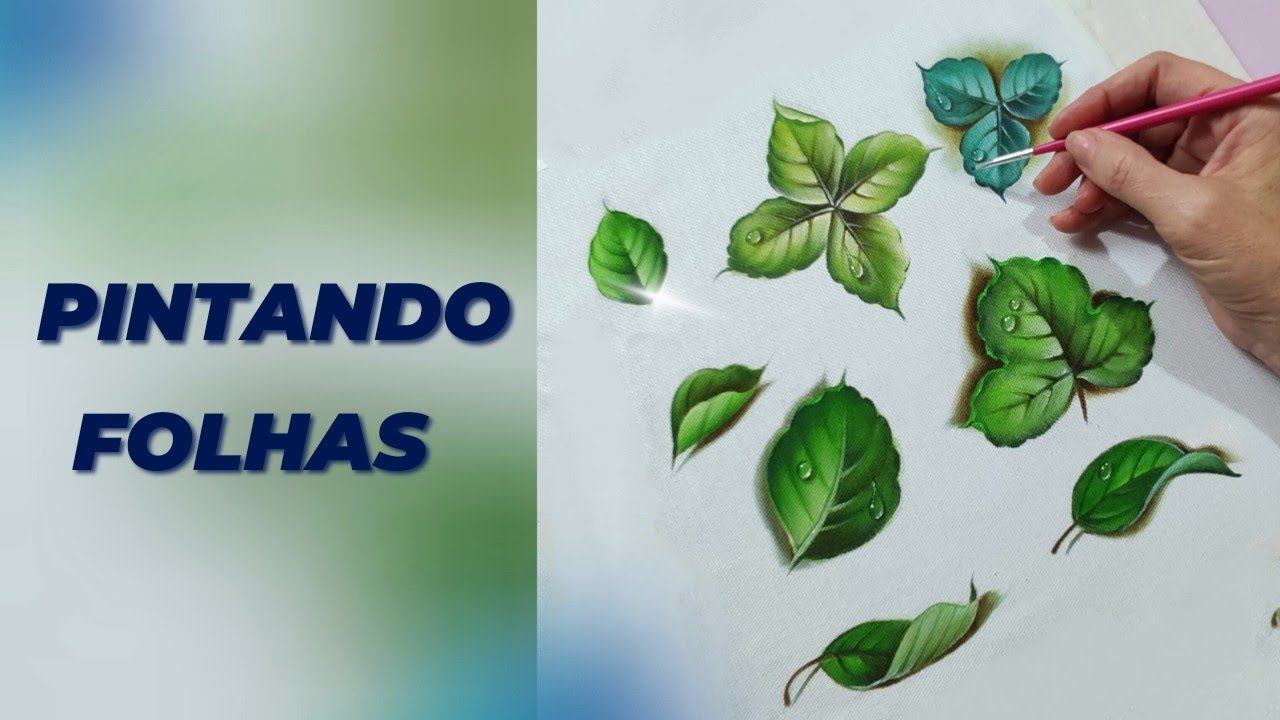 Como pintar folhas em tecido (para iniciantes)